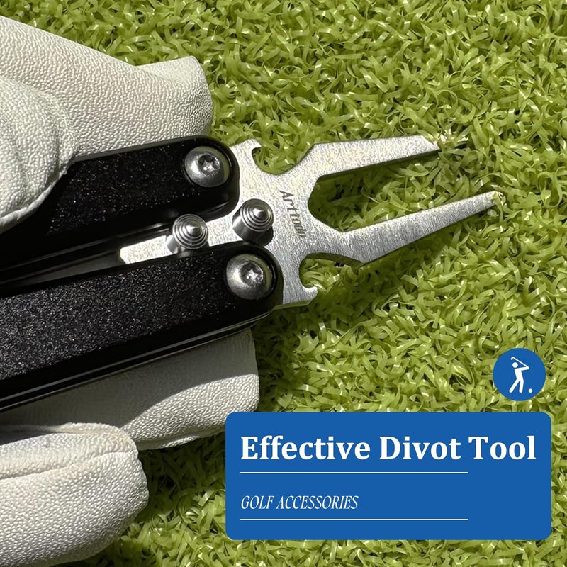 Arttodo Golf Divot Repair Tool, Stainless Steel Foldable Divot Tool & Golf Divot Tool with Bottle Opener, Golf Accessories for Men and Women - Image 4